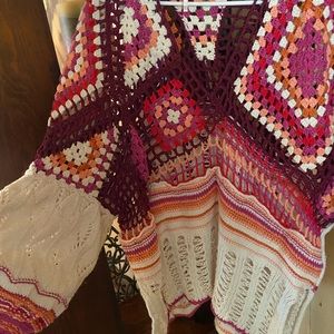Free people open weave sweater